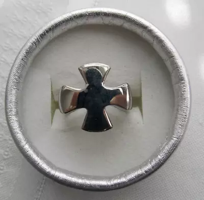 Maltese Cross Stainless Steel Ring Size 7 1/2 #ST183 • $12.99