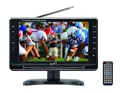 Supersonic SC-499: 9  Portable Rechargeable LCD TV W/ Remote AC/DC Digital Tuner • $98.99