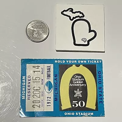 1972 Michigan V Ohio State THE GAME Original Football Ticket Stub OSU UofM FR+ • $50