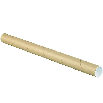 PP1518K Mailing Tubes With Caps 1-1/2  X 18  Kraft (Pack Of 50) • $83.99