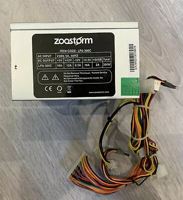 ZOOSTORM Desktop ATX Power Supply Model No:LPA-300c Max Peak Power 300W • £19.99