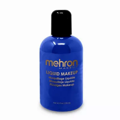 Mehron Water_based Liquid Face Body Hair Paint Color Glow Blue Makeup 4.5oz • $10