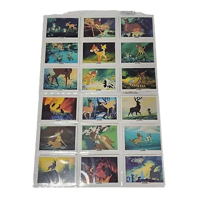 Vintage Disney Bambi Movie Scene Trading Cards Series A Complete Full Set 1-18 • $27.99