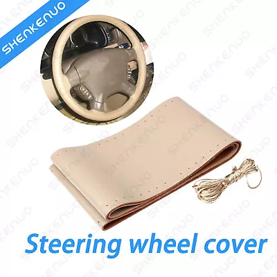 Hand Sew Leather Steering Wheel Cover Fit For Ford F-250/350/450/550 Super Duty • $13.44