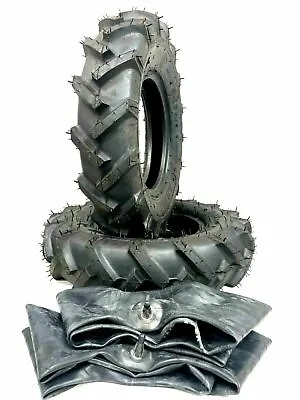 Two 6-12 6x12 R 1 Bar Lug Wtubes Tractor Climb Tires Heavy Duty Grip Mud • $189.95