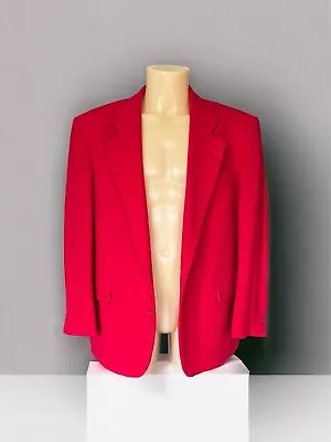 Men's YVES SAINT LAURENT Red Wool & Cashmere Blend Button Up Jacket UK 42  • £25