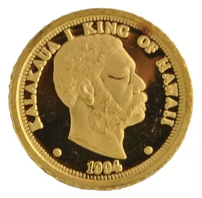 1994 Royal Hawaiian King Kalakaua 1/20th Ounce .999 Fine Pure Gold Proof Coin • $149.99
