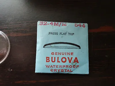 Nos!~vintage Bulova Press Flat Top Watch Crystal 32.4 Mm P# 544 • $12