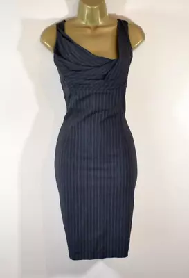 £375 • Buy VIVIENNE WESTWOOD ANGLOMANIA 40 UK 8 Sexy Pinstripe Built-In Corset Wiggle Dress