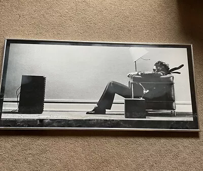 RARE Vintage Original MAXELL (JBL Speaker) Blown Away Poster Framed   36”x17” • $450