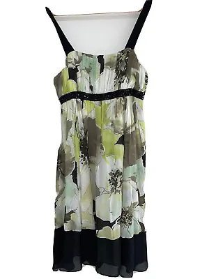 $12.95 • Buy Diana Ferrari Womens Dress Size 10  Party Cocktail Summer Floral Green
