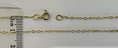£45.50 • Buy 9ct Gold 375 16” / 40cm Yellow Trace Chain - UK Hallmark 1.2 Grams