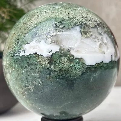 853g Natural Moss Agate Ball Quartz Crystal Sphere Reiki Meditation Decoration • $0.63