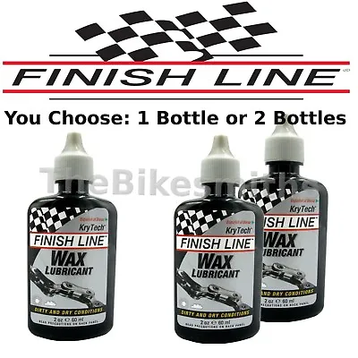 1 Or 2 Pack Finish Line Krytech Wax 2oz Bike Lube Chain Oil Drip Bottle Economy • $7.52