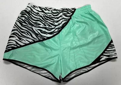 NWT Victoria's Secret PINK ~*MINT SHIMMER GREEN/ZEBRA PRINT CAMPUS SHORTS*~Large • $39