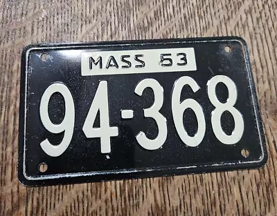 1953 General Mills Wheaties Massachusetts Bicycle License Plate • $14.99