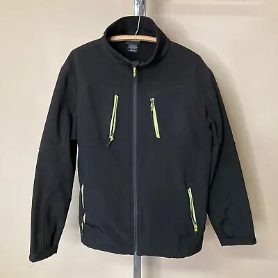 Snozu XL Men's Softshell Fleece Lined Jacket Black Full Zip Pockets • $24.99