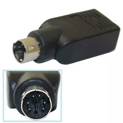 $2.92 • Buy USB Female To PS2 PS/2 Male Adapter Mouse Keyboard Converter Plug Black