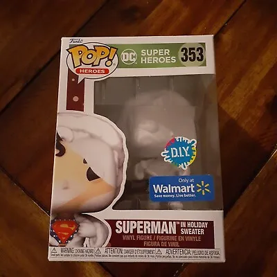 Funko Pop DC Heroes Superman In Holiday Sweater 353 DIY Exclusive NEW • $15.96