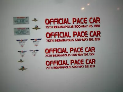 1991 Dodge Stealth Indy 500 Pace Car Decals 1:64 Two For One Money • $10.99