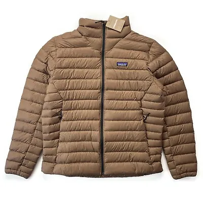 NWT Patagonia Down Sweater Jacket Mens Large Moose Brown Puffer L Full Zip Coat • $170.10