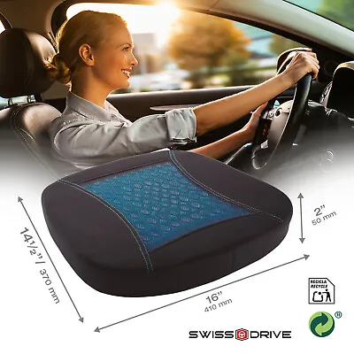 Swiss Drive Car Seat Cushion With Memory Foam And Cooling Gel Office Home  • $24.99