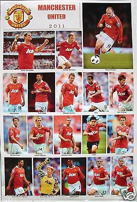 MANCHESTER UNITED 2011  18 SHOTS OF PLAYERS  POSTER -RooneyGiggsOwenHernandez • $18.18