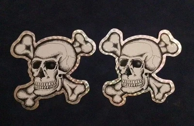 Erreinge® Adesivo Verde Fluo 55 cm Smile Teschio Skull Sticker stampato per Auto Moto Parete Paraurti Computer Portatile Bagagli Biciclette