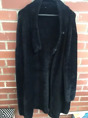 £33.99 • Buy Women Phase Eight Black Fluffy Maxi Coat Size XL, UK 16