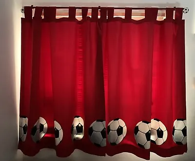 £45 • Buy Football Next Curtains With Matching Curtain Pole And Hold Backs