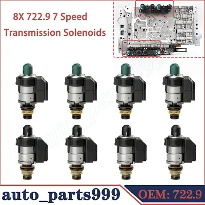 8pcs 722.9 Automatic Transmission Solenoid 7 Speed For Mercedes Benz E550 CLS350 • $98.99