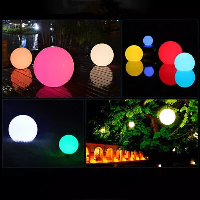 Solar Powered LED Light Floating Fountain Pond Garden Pool Lamp Ball Waterproof • £8.70