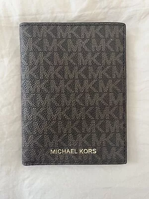 Michael Kors Jet Set Brown Leather Slim Billfold Wallet • $15