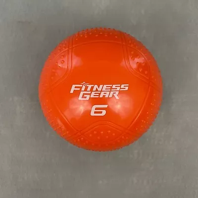 Fitness Gear Soft Medicine Ball 6LB Orange Youth Adult Workout Exercise Sport • $14.99