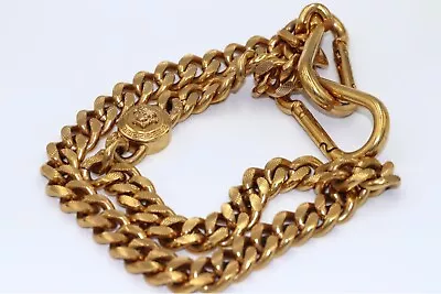 Versace Medusa Necklace Wallet Chain Colo Gold Men's Authentic • $519.99