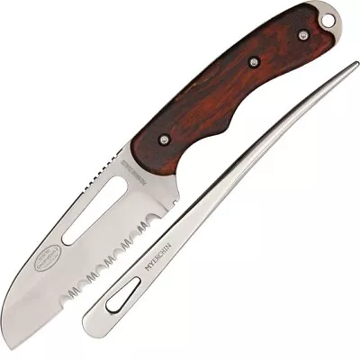 Myerchin W100P Professional Offshore System Wood Handle Marine Knife W/ Sheath • $84.63