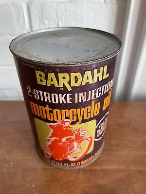 Vintage Bardahl  Motorcycle Oil Quart Can ~ Metal Unopened • $45