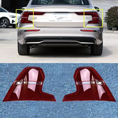 For Volvo S60 2019-23 Left+Right Rear Tail Light Brake Light Lens Cover Replace • $216.19