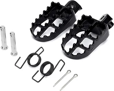 Black Aluminium Foot Pegs For Yamaha TW200 PW50 PW80 TTR90 TTR90E Pit Bike • $10.95