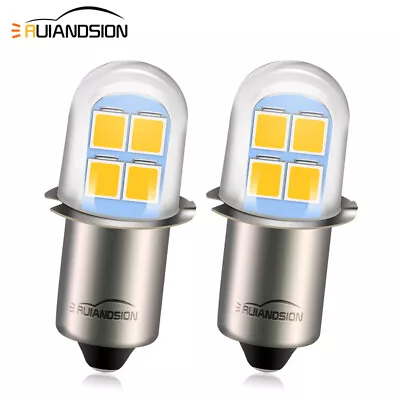 6000K/ 3000K P13.5S 2835 8SMD LED Flashlight Torch Bulb Lantern Globe DC 4.5V-6V • $3.99