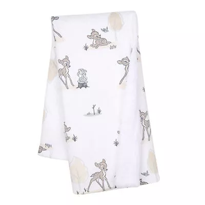 Lambs & Ivy Disney Baby Bambi & Thumper White Minky/Fleece Deer Baby Blanket • $26.99