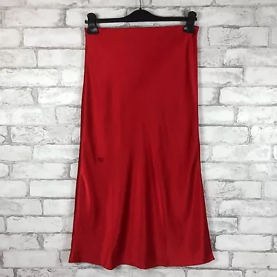 MADEWELL NWD The Layton Midi Slip Skirt In Satin Wild Poppy Sz 0 NO101 DEF • $19.99