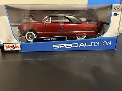 Masito Special Edition 1:18 Die Cast 1950 Ford Red #31681 • $47