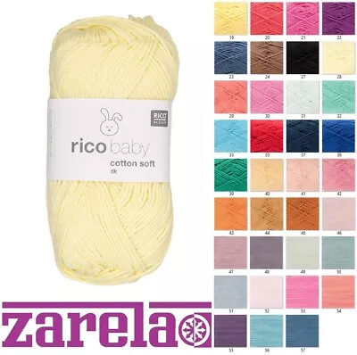 Rico Baby Cotton Soft DK Knitting Yarn ***** ALL COLOURS ***** • £2.99