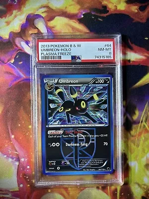 $67.95 • Buy PSA 8 NM-MINT Pokémon 2013 Umbreon HOLO RARE B&W Plasma Freeze 64/116