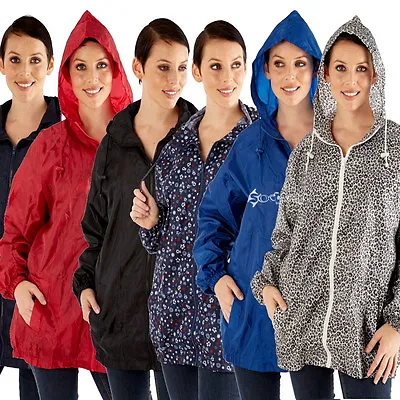 £9.95 • Buy Ladies Hooded Kag In A Bag Rain Coat Cagoule Pocket Jacket Kag Mac Festival