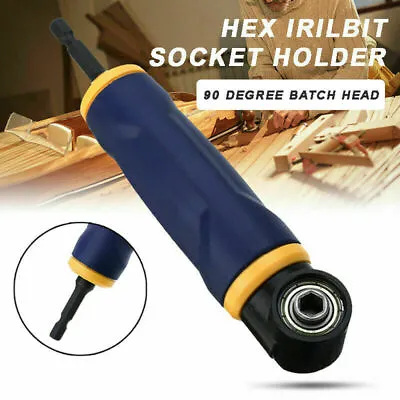 90 Degree Right Angle Extension Screwdriver Socket Adapter Drill Attachment Tool • $11.49