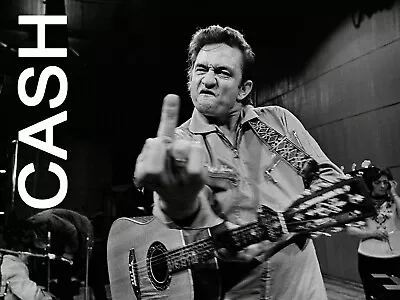 NEW Johnny Cash Famous Classic Flipping Off Music Poster Wall Art Print • $22.56