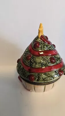 Villeroy & Boch Ornate Porcelain Christmas Tree Trinket Box • $15