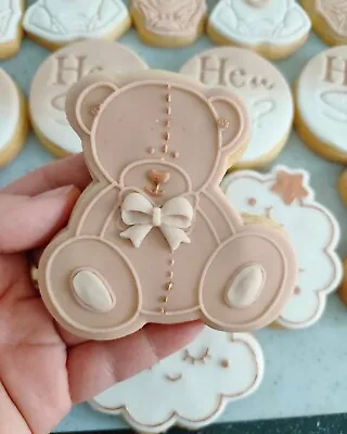 Teddy Bear Baby Shower Cookies/Individually Wrapped Cookies • £2.45